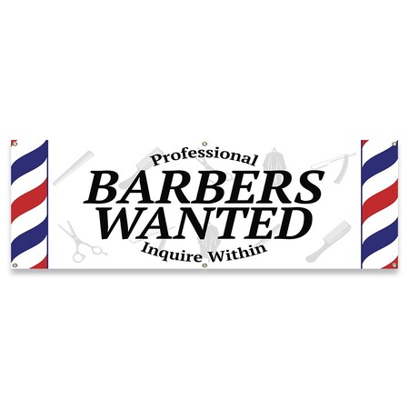 Signmission Professional Barbers Wanted Banner Concession Stand Food Truck Single Sided B-72-30135